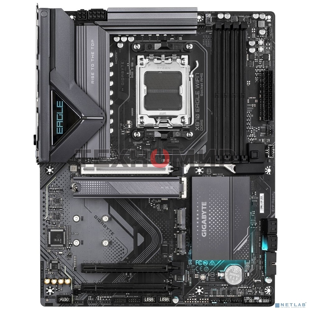 Материнская плата Gigabyte X870 EAGLE WIFI7, AM5, AMD X870, 4xDDR5, 4xSATA, 3xM.2, 1xPCI-E 5.0 x16, 2xPCI-E 3.0 x1, 1xHDMI, 1xUSB-C (DP), 1x 2.5Gb LAN, 4xUSB-A 2.0, 3xUSB-A 3.2 Gen 1, 1xUSB-A 3.2 Gen 2, 2xUSB-C 3.2 Gen 2 (USB4), 3x3.5 мм, 7.1, ATX