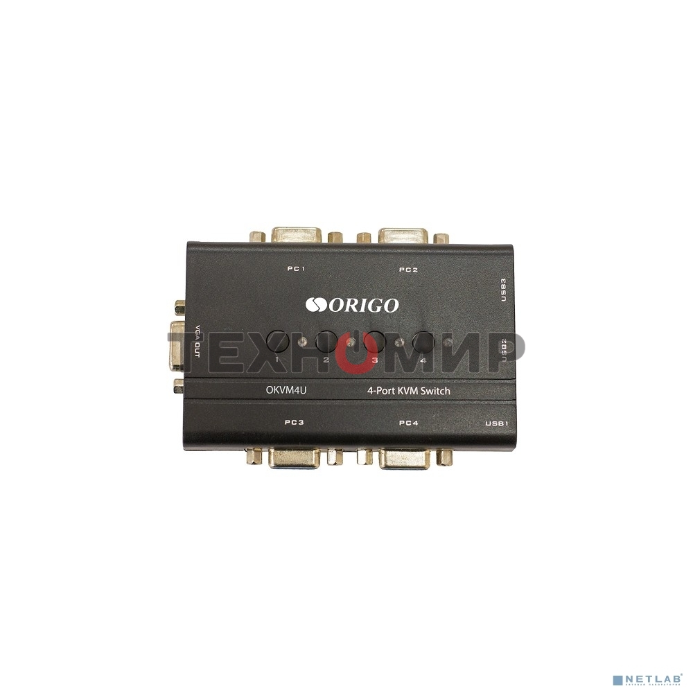KVM-переключатель ORIGO OKVM4U/A1A, 4-портовый, с портами VGA и USB