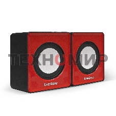 Акустическая система 2.0 ExeGate EX289920RUS Disco 140 Red (питание USB, 2х3Вт (6Вт RMS), 100-20000Гц, красный)