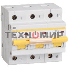 Авт. выкл. IEK MVA40-3-063-D ВА47-100 3Р 63А 10кА х-ка D IEK