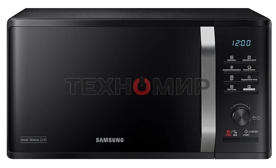 Микроволновая печь Samsung MG23K3575AK черный, 23 л, 800 Вт, переключатели - кнопки, поворотный механизм