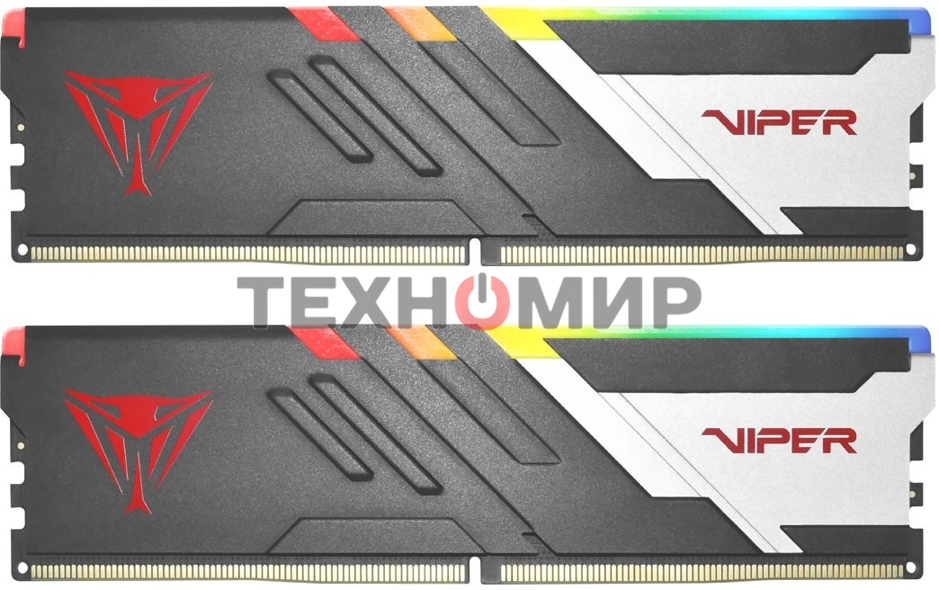 Оперативная память Patriot Viper Venom, DDR5, 64GB (2x32GB), 5200MHz, CL40, DIMM, с радиаторами, RGB, черный