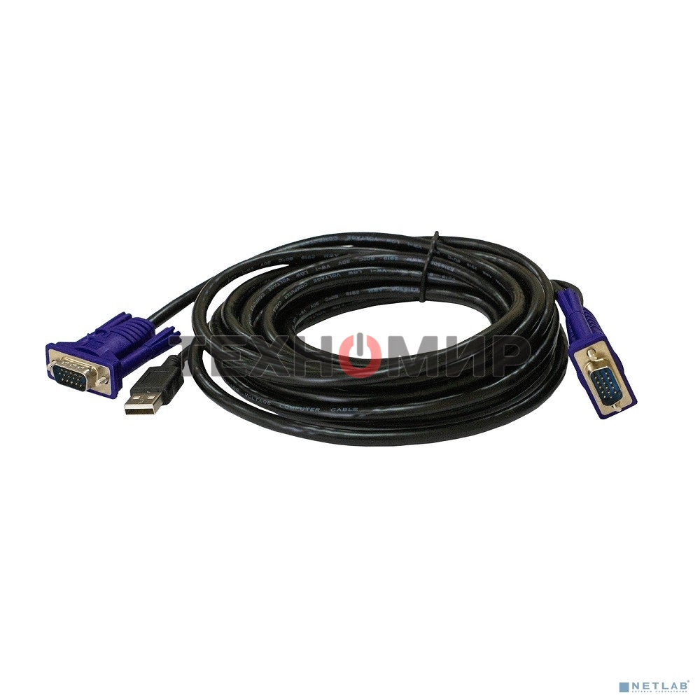 Кабель KVM ORIGO OKVMCU3/A1A с разъемами VGA и USB, 3 м
