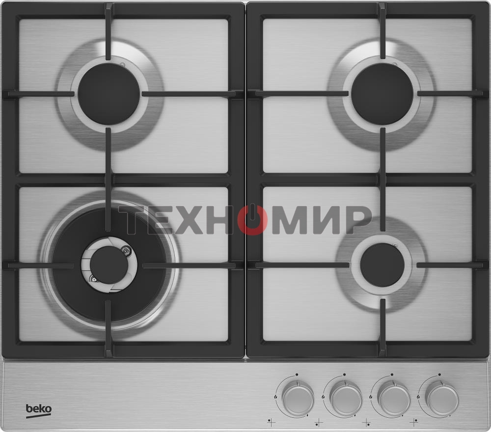 Газовая варочная панель Beko BHGM6422K5WX нержавеющая сталь