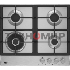 Газовая варочная панель Beko BHGM6422K5WX нержавеющая сталь