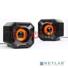 Акустическая система 2.0 Gembird SPK-405, пассив. излучатели, черный, 5 Вт, рег. громкости USB-питание