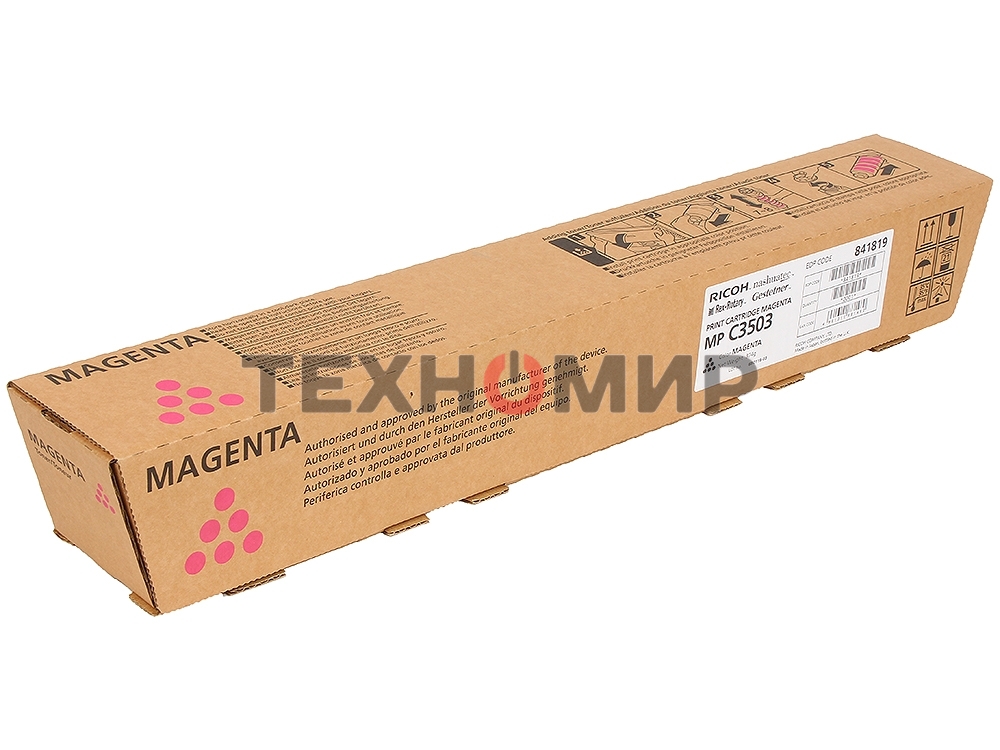 Картридж лазерный Ricoh 841819 тип MP3503, малиновый для Aficio MP C3003/C3503, (18000 стр)