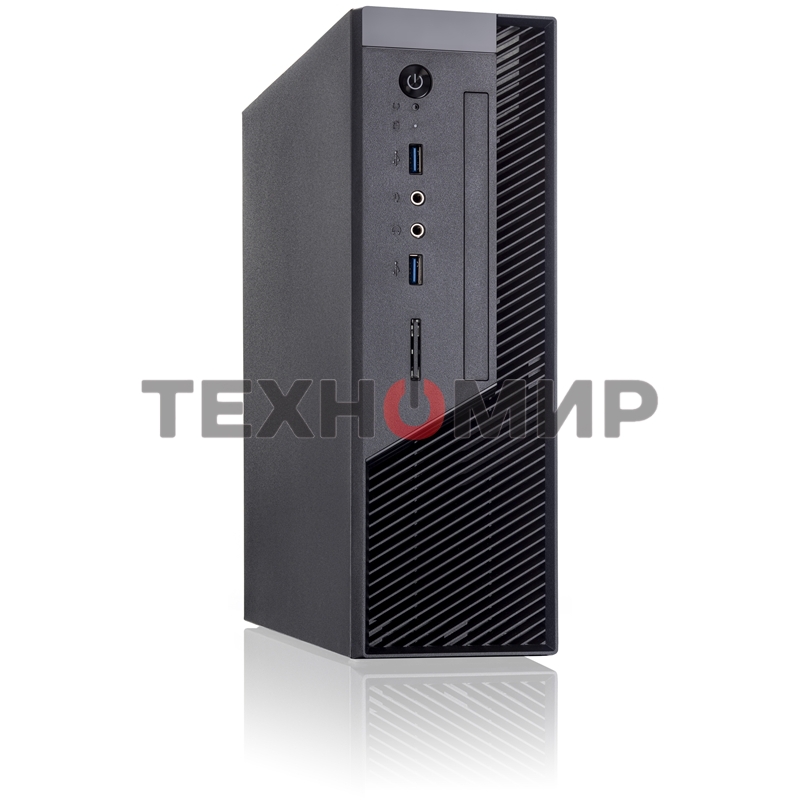 Компьютерный корпус с блоком питания 250Вт. Сase Foxline mITX 250W TFX, 2xUSB 3.0, черный Trim, powercord