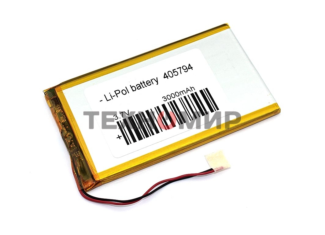 Аккумулятор Li-Pol (батарея) 4*57*94мм 2pin 3.7V/3000mAh