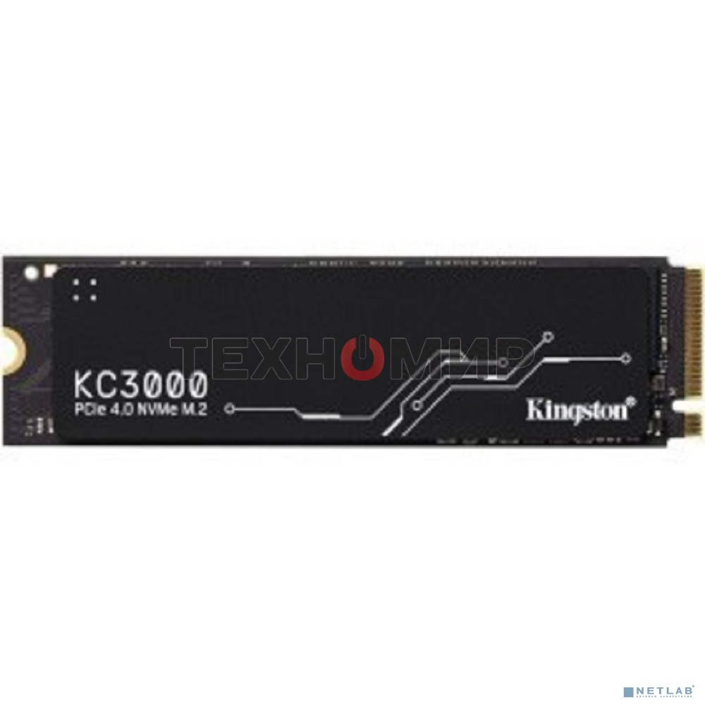 Накопитель SSD Kingston 512Gb M.2 KC3000 SKC3000S/512G (PCI-E 4.0 x4, up to 7000/3900Mbs, 3D TLC, NVMe, 400TbW, Phison E18, 22х80мм, LP heatsink)