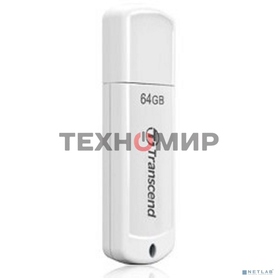 Флешка USB Transcend JetFlash 370 (TS64GJF370), 64Gb, USB 2.0, R/W 25/10, белый