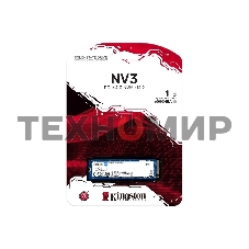 Накопитель SSD Kingston NV3, 1Tb, M.2 2280, NVMe, PCIe 4.0, R/W 6000/4000
