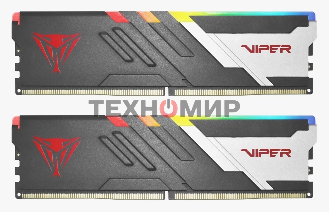 Оперативная память Patriot Viper Venom, DDR5, 64GB (2x32GB), 5600MHz, CL40, DIMM, с радиаторами, RGB, черный