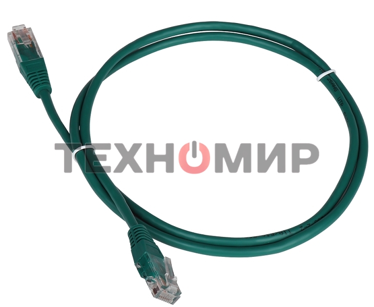 Патч-корд TWT UTP cat.5e, с заливными колпачками, 20.0 м, зеленый