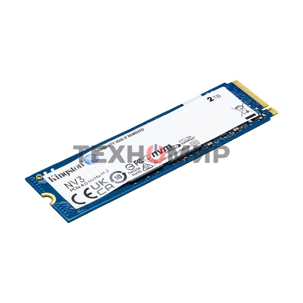 Накопитель SSD Kingston NV3, 2000Gb, M.2 2280, PCIe 4.0 x4, NVMe, R/W 6000/5000