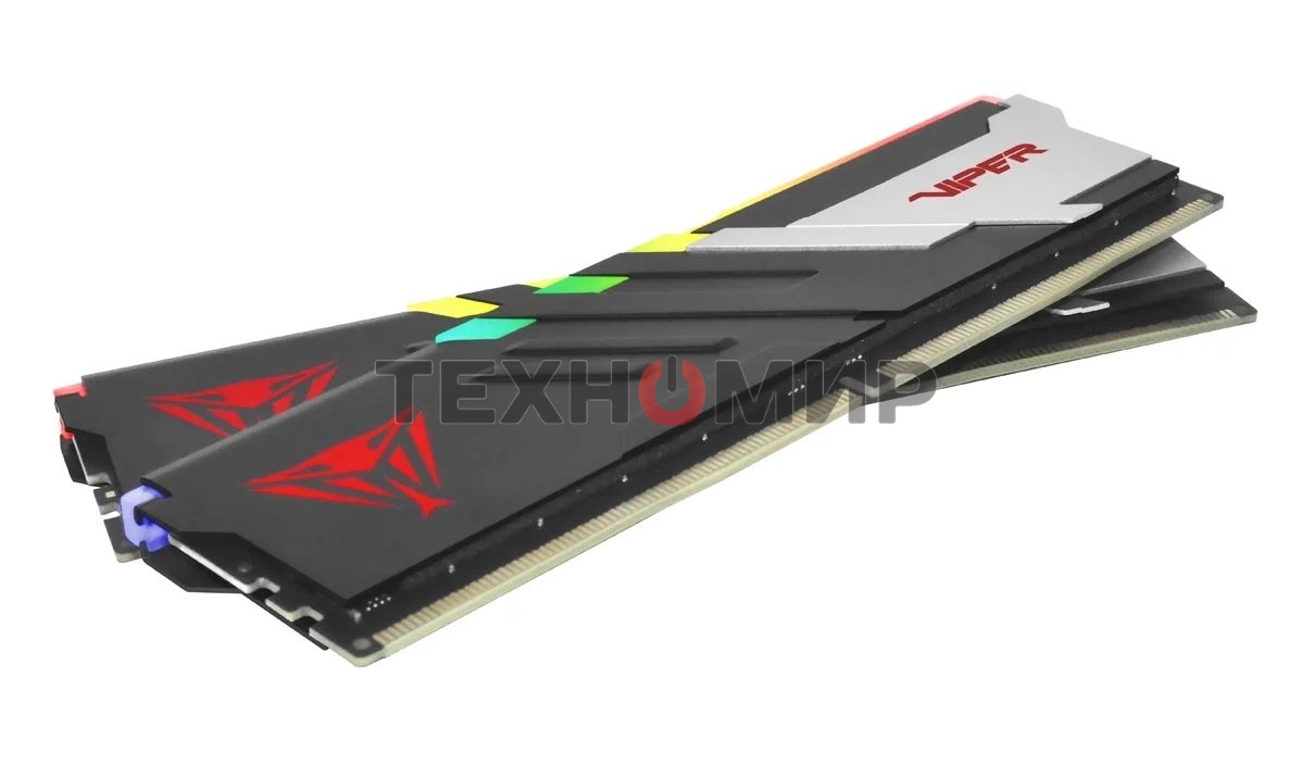 Оперативная память Patriot Viper Venom, DDR5, 64GB (2x32GB), 5600MHz, CL40, DIMM, с радиаторами, RGB, черный
