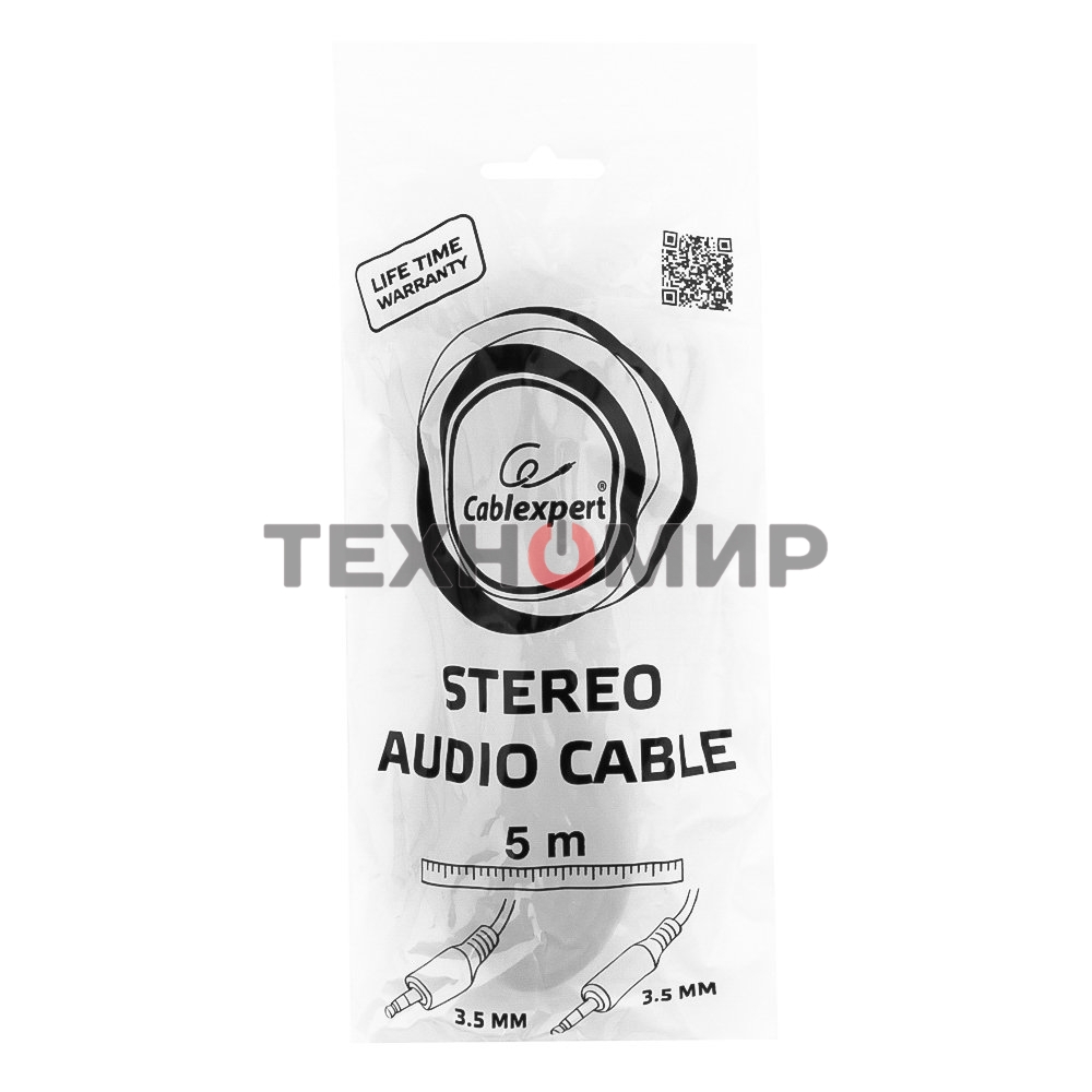 Кабель аудио Gembird Jack3.5/Jack3.5, 5.0м