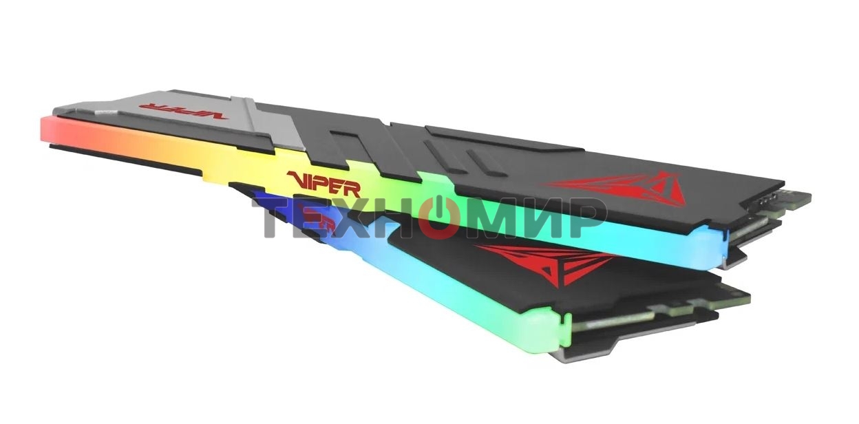 Оперативная память Patriot Viper Venom, DDR5, 64GB (2x32GB), 5600MHz, CL40, DIMM, с радиаторами, RGB, черный