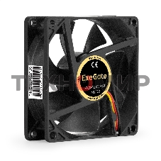 Вентилятор для корпуса ExeGate EX08020B3P-24 черный, 80 мм, 4000 об/мин, 42.3 дБ, 3 pin