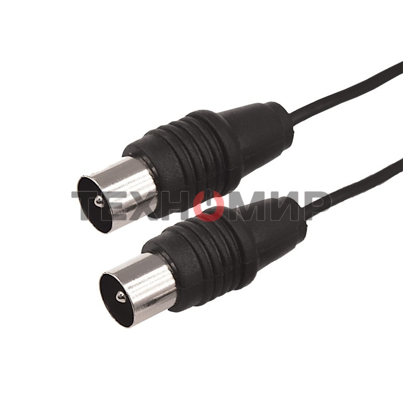 ВЧ кабель, ТВ гнездо - ТВ штекер, длина 25 метров, чeрный Rexant