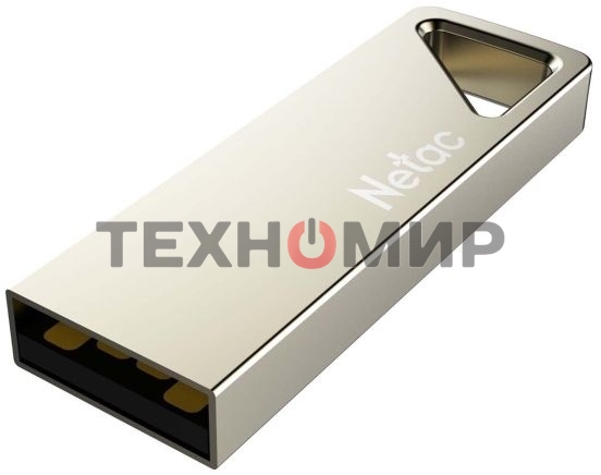 Флешка USB Netac U326 (NT03U326N-064G-20PN), 64Gb, USB 2.0, R/W 50/15, серебристый