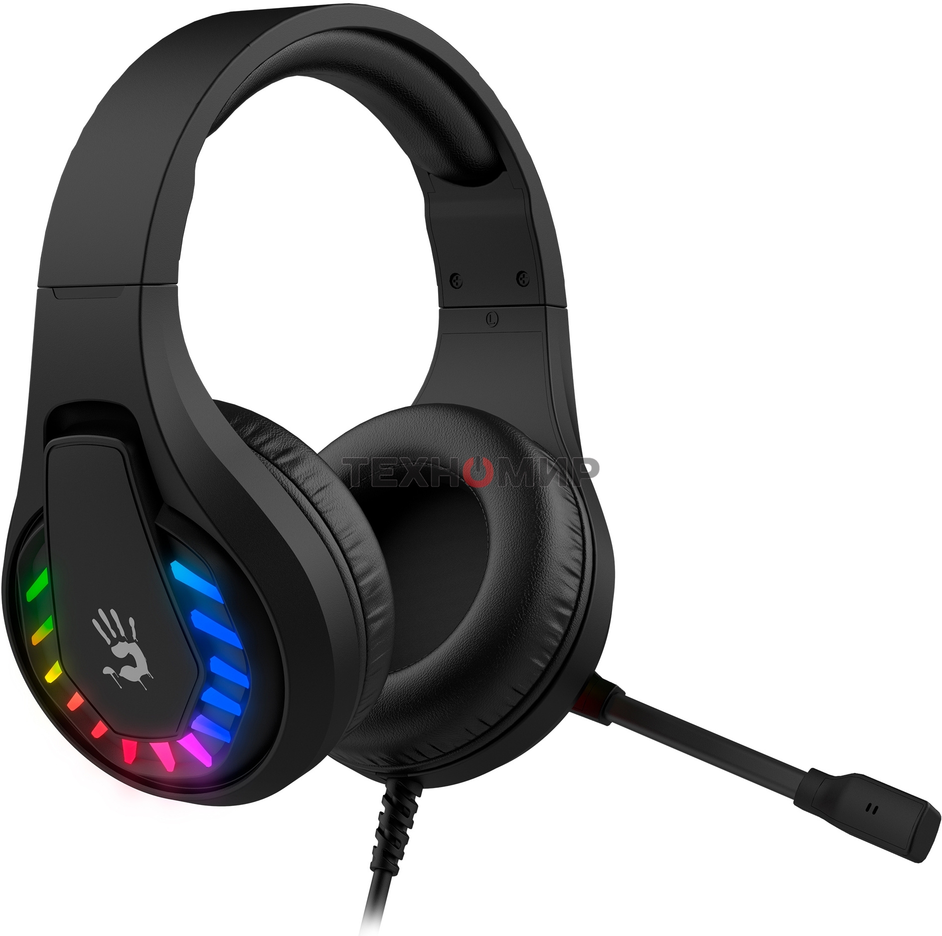 Гарнитура проводная с микрофоном A4Tech Bloody G230 черный 2м накладные USB оголовье (G230)