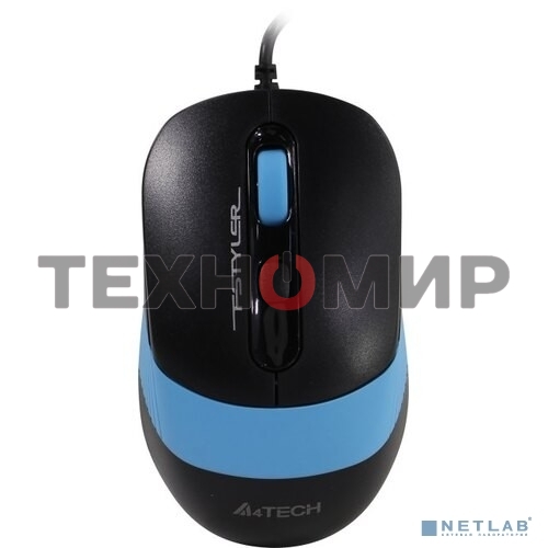 Мышь проводная A4Tech Fstyler FM10 черный/синий, 1600 dpi, USB, кнопки - 4