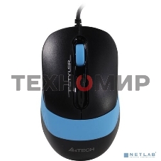 Мышь проводная A4Tech Fstyler FM10 черный/синий, 1600 dpi, USB, кнопки - 4