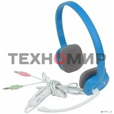 Гарнитура проводная с микрофоном Logitech H150 синий/белый 1.8м накладные оголовье (981-000454)