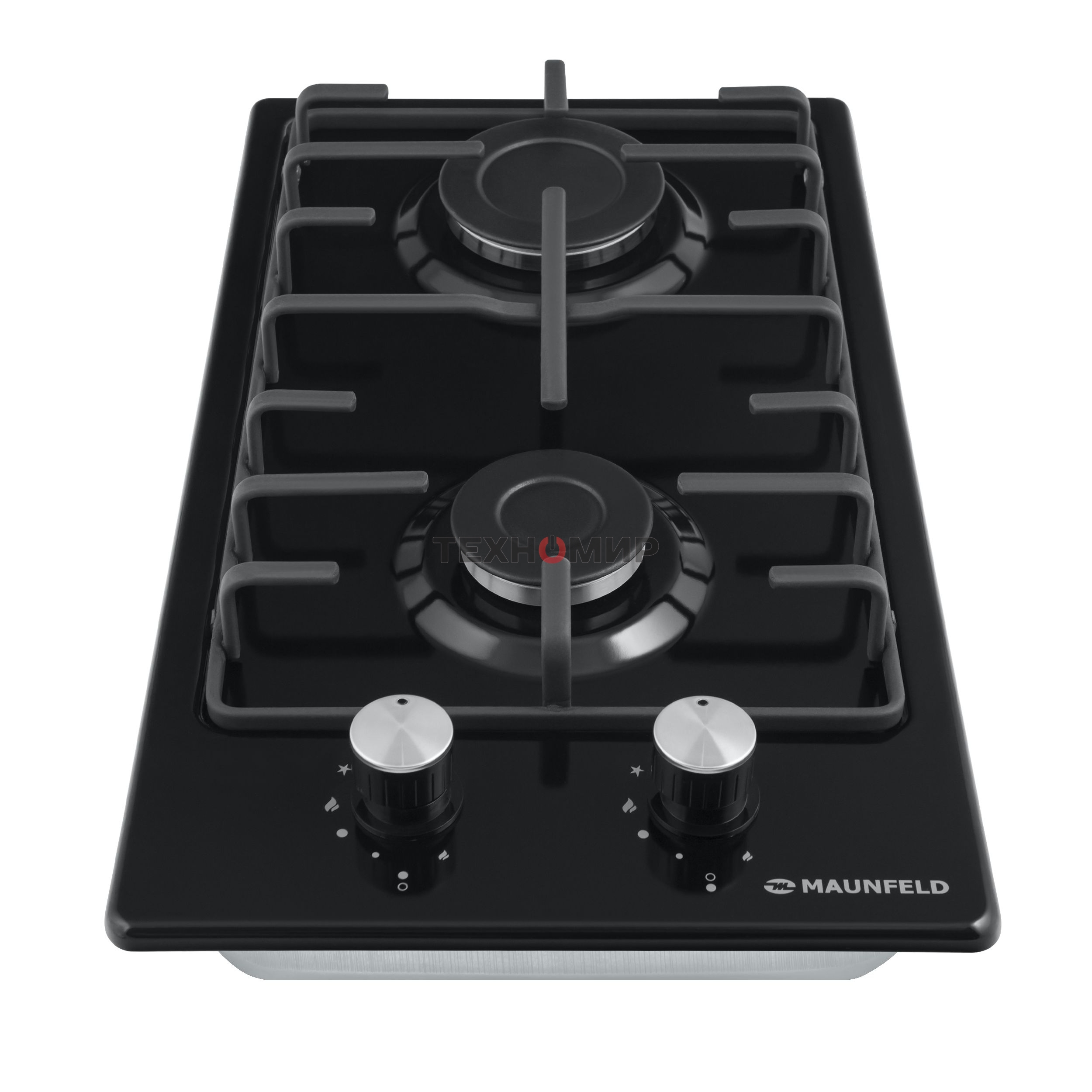 Газовая варочная панель Maunfeld EGHE.32.3EB/G, 2 конфорки, эмалированная сталь, черный