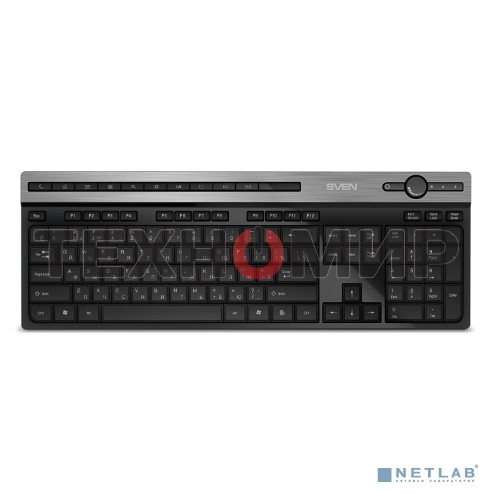 Клавиатура Sven KB-E5500W беспроводная, радиоканал, чёрный