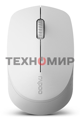 Мышь Rapoo M100 светло-серый оптическая (1300dpi) silent беспроводная BT/Radio USB (2but)