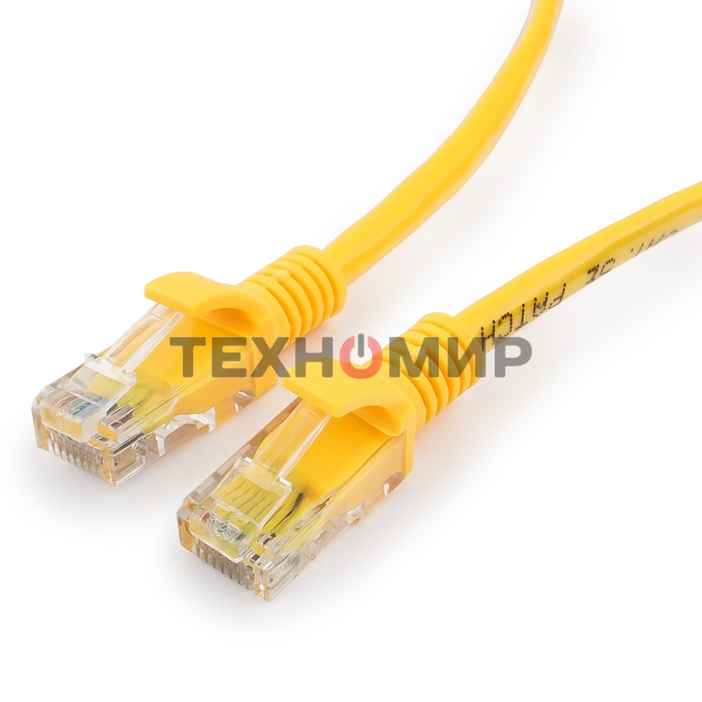 Патч-корд медный UTP Cablexpert PP10-7.5M/Y cat.5, 7.5м, литой, многожильный, желтый