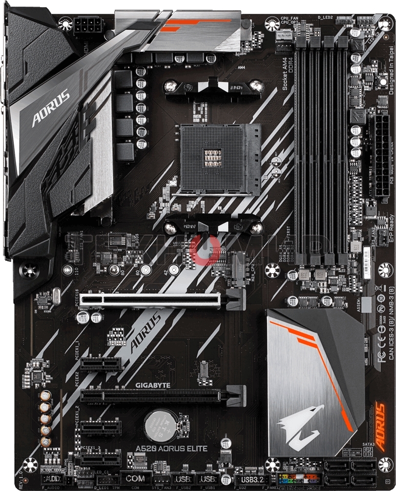 Материнская плата Gigabyte A520 AORUS ELITE, AM4, AMD A520, 4xDDR4, 4xSATA, 1xM.2, 1xPCI-E 3.0 x16, 1xHDMI, 1xDVI-D, 1x 1Gb LAN, 2xUSB 2.0, 4xUSB 3.2 Gen 1, 3x3.5 мм, 7.1, Micro-ATX