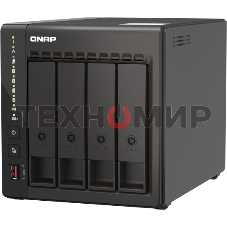 Сетевое хранилище SMB QNAP TS-453E-8G NAS, 4-tray w/o HDD. 2xHDMI-port. 4-core Celeron J6412 2-2.6 GHz, 8Gb DDR, 2x2.5Gb LAN, 2 x M.2 2280 PCIe Gen 3 x2, 2x USB 3.2 Gen 2 (10Gbps) Port, 2x USB 2.0 port