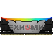 Оперативная память Kingston Fury Renegade, DDR4, 16GB (1x16GB), 3600MHz, CL16, DIMM, с радиатором, RGB, серый/черный