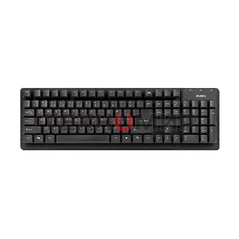 Клавиатура Sven Standard 301 проводная, USB Type-A, чёрный