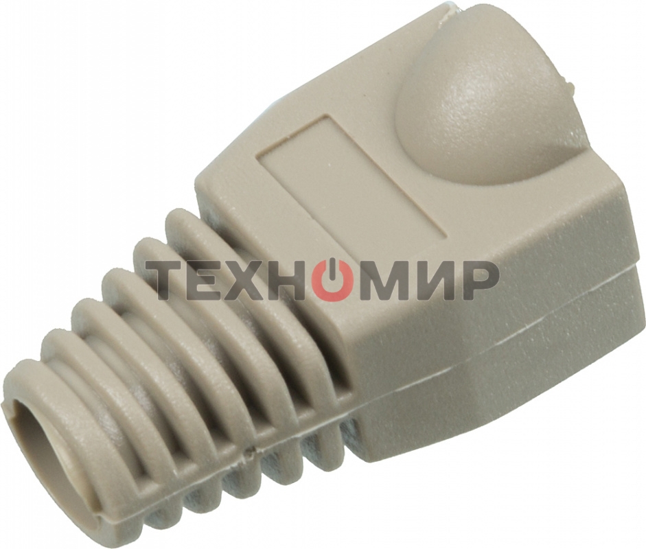 Защитные колпачки для кабеля 6,0мм cat.5, на соединение коннектора с кабелем, серый, 100 шт. в пчк