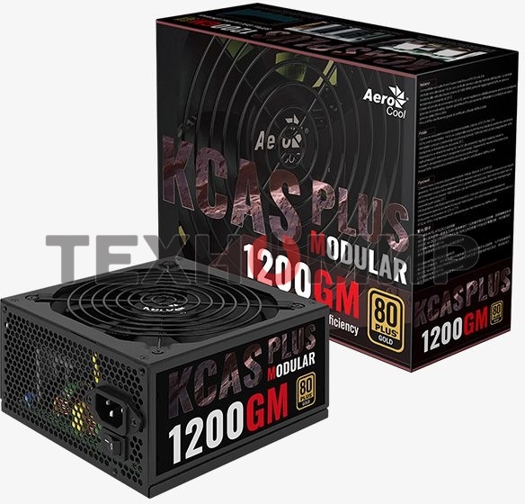 Блок питания Aerocool/Formula KCAS PLUS 1200GM V2, 1200Вт, 80 PLUS Gold, модульный, 140мм, черный
