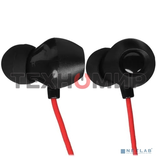 Наушники внутриканальные SVEN с микрофоном E-292M черный/красный пульт