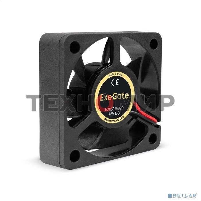 Вентилятор для корпуса ExeGate EX05015B2P черный, 50 мм, 6000 об/мин, 33 дБ, 2 pin