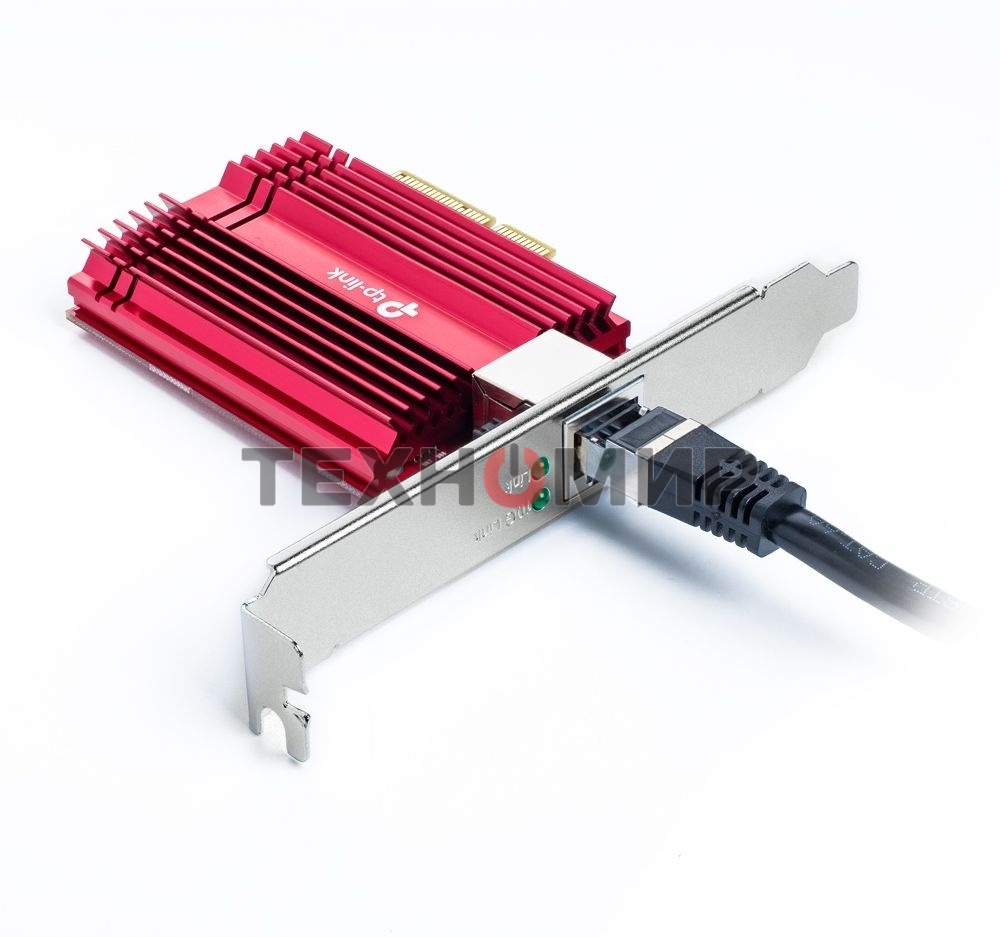Сетевой адаптер 10 Gigabit PCI-E network adapter, 1 PCI Express 3.0 X4 interface, 1 100/1000/10000Mbps Ethernet port, come with Low-Profile and Full-Height Brackets