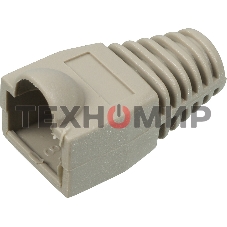 Защитные колпачки для кабеля 6,0мм cat.5, на соединение коннектора с кабелем, серый, 100 шт. в пчк