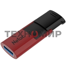 Флешка USB Netac U182 (NT03U182N-032G-30RE), 32Gb, USB 3.0, R/W 70/30, черный/красный
