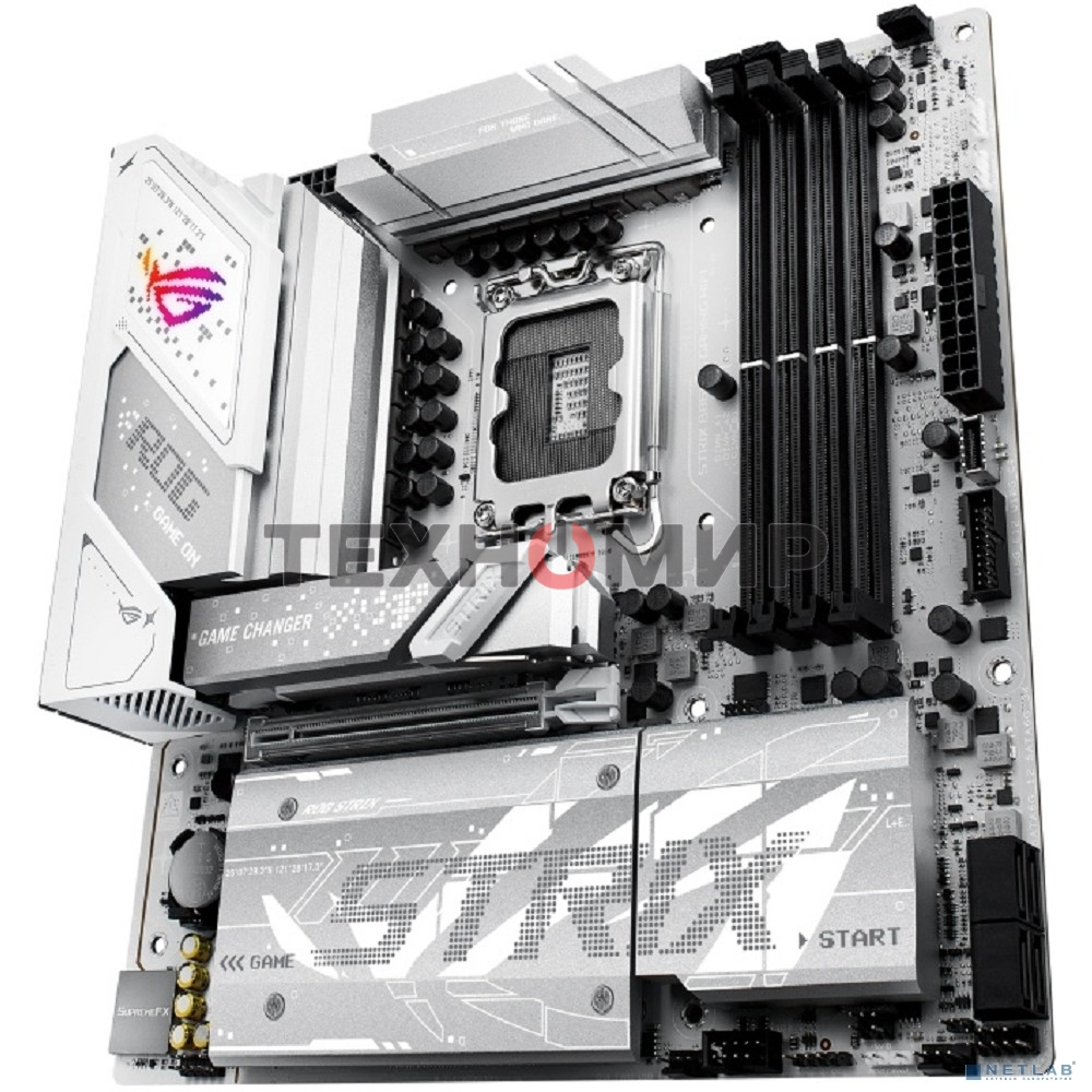 Материнская плата ASUS ROG STRIX B860-G GAMING WIFI, LGA 1851, Intel B860, 4xDDR5, 4xSATA, 4xM.2, 1xPCIe 5.0 x16, 1xDP, 1xHDMI, 1xThunderbolt 4, 1x 2.5Gb LAN, 1xUSB-C 20Gbps, 1xUSB-A 10Gbps, 3xUSB-A 5Gbps, 4xUSB-A 2.0, 2x3.5 мм, 7.1, mATX