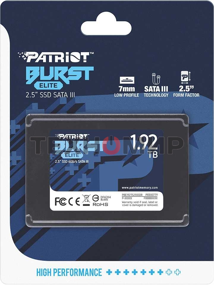 Накопитель SSD Patriot Burst Elite, 1.92Tb, SATA, 2.5