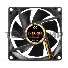 Вентилятор для корпуса ExeGate EX08025S3P-24 черный, 80 мм, 2850 об/мин, 28 дБ, 3 pin