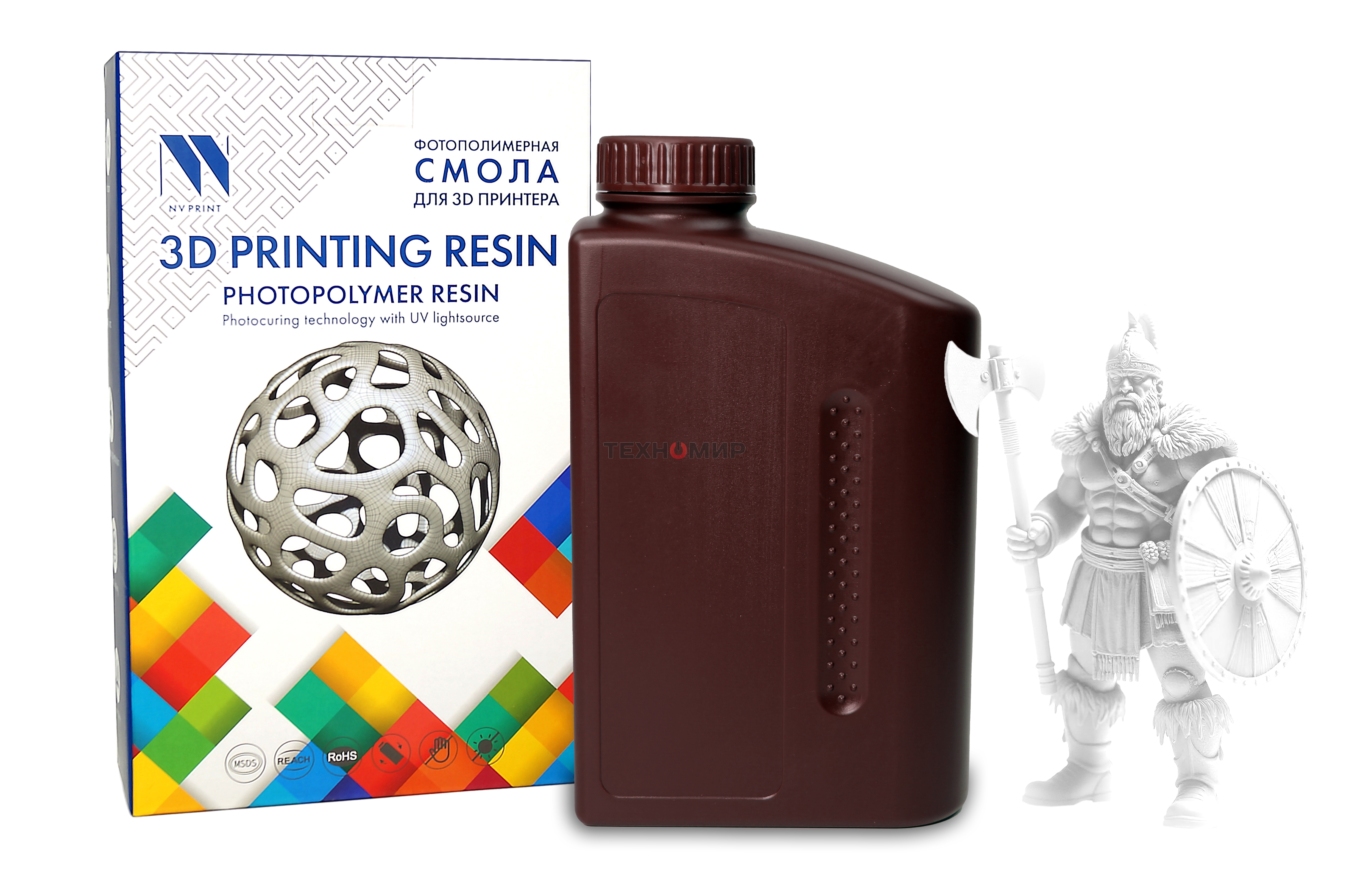 Фотополимерная смола NVPrint High Temp Resin белый для 3D печати 1 кг (бут)