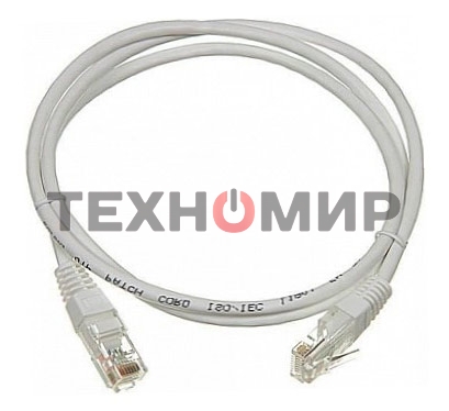Патч-корд LANMASTER UTP TWT-45-45-1.5/6-GY вилка RJ-45-вилка RJ-45 Cat.6 1.5м серый ПВХ (уп.:1шт)
