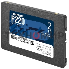 Накопитель SSD Patriot P220, 2Tb, SATA III, 2.5